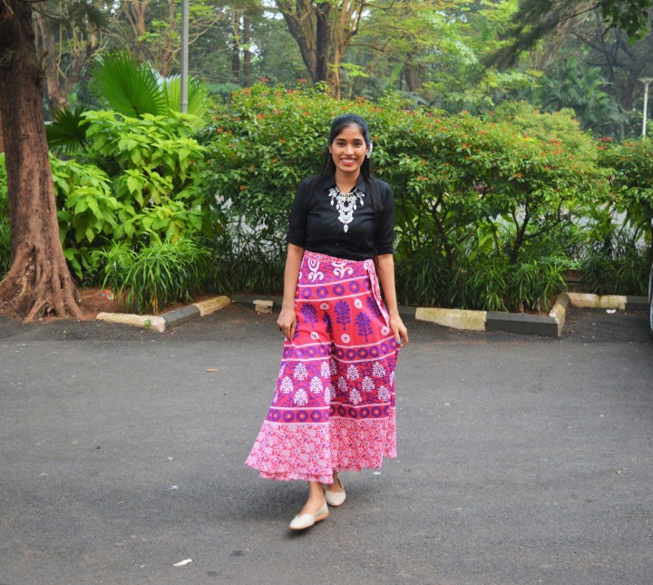 My Long & Pretty Pink Wrap On&nbsp;Skirt!