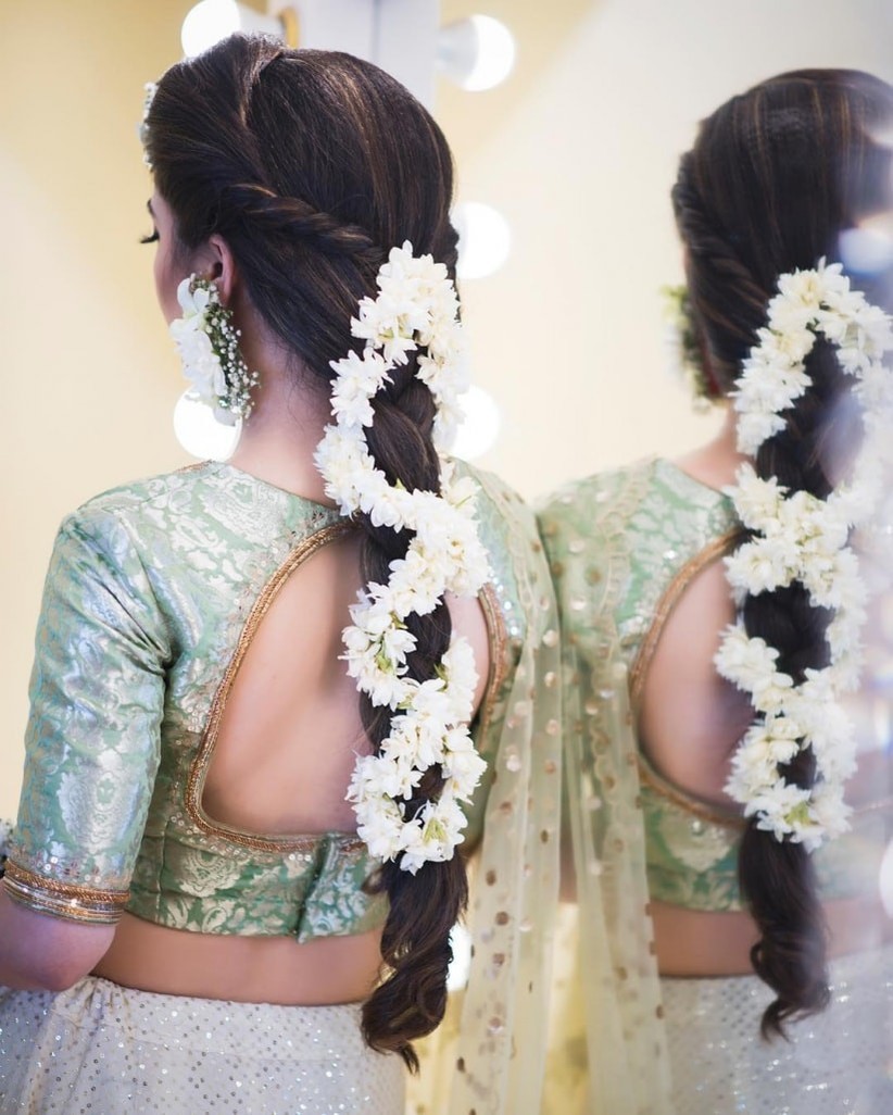 Kerala Gajra Hairstyles with Fresh Strings of Gajra That Make You Look and  Smell like Heaven