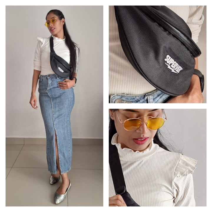 Denim Skirt + Yellow Tints Look : How to Nail Street Chic with Feminine&nbsp;Flair